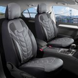 ford Focus 1 Uyumlu Full Deri Oto Koltuk Kılıfı Ön Arka Set Classy Model Gri Siyah Sc - Gri - Siyah