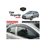 Ford Focus 2 - 2.5 Sedan 2004-2011 Uyumlu Mugen Cam Rüzgarlığı Seti Piano Black 4'lü İthal (00) (ŞüsCarOto Aksesuar)