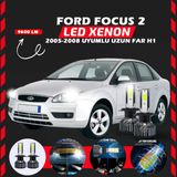 Ford Focus 2 2005-2008 Uzun Far Uyumlu Şimşek Etkili Led Xenon Pro Series H1