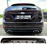 Ford Focus 2 Hb Difuzor Arka Tampon Eki 2 Egzoz Cikisli Gri Lux Tip