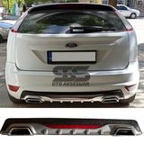 Ford Focus 2 Hb Difuzor Arka Tampon Eki 2 Egzoz Cikisli Gri Reflektorlu
