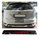 Ford Focus 2 HB Difüzör Arka Tampon Eki 2 Egzoz Çıkışlı Siyah Reflektörlü