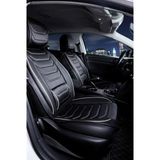 Ford Focus 2 Lüx Deri Oto Koltuk Kılıfı Ön Arka Takım Set Eagle SİYAH BEYAZ