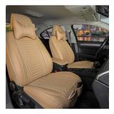 Ford Focus 2 Lüx Full Deri Oto Koltuk Kılıfı Ön Arka Takım (Giydirme Tip) BEJ