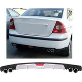 Ford Focus 2 Uyumlu Body Kit Difüzör 4 Çıkış Gri Yuvarlak