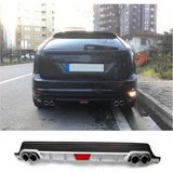 Ford Focus 2 Uyumlu Body Kit Difüzör 4 Çıkış Yuvarlak Gri Model 1