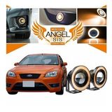 Ford Focus 2 Uyumlu, Universal Mercekli Led Angel Sis Farı, 76mm Turuncu Renk
