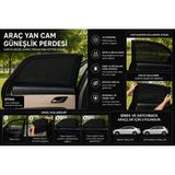 Ford Focus 2011-2017 Model Uyumlu Güneşlik, 2'Li Yan Cam Güneşlik Perde ( Lastikli)