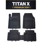 Ford Focus 2014-2018 3D Havuzlu Oto Paspas Titan x - Siyah