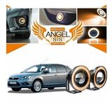 Ford Focus 2,5 Uyumlu, Universal Mercekli Led Angel Sis Farı, 76mm Turuncu Renk