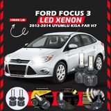Ford Focus 3 2012-2014 Kısa Far Uyumlu Şimşek Etkili Led Xenon Premium Series H7