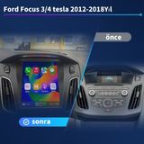 Ford Focus 3 / 4 TESLA（2012-2018） Android Kablosuz Carplay Navigasyon Multimedya 9.7 Inch Ekran 6 GB Ram + 128 GB Rom Hafıza Çerçeveli ve Arka Görüş Kameralı