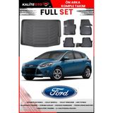 Ford Focus 3 Hatchback Ince Stepne 2014 Model 4d Bagaj ve Pro Serisi Havuzlu Paspas Takımı - Siyah