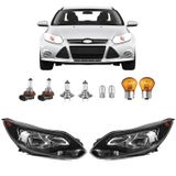 Ford Focus 3 Ön Far Lamba Siyah Zemin Sağ Sol Takım 2011--2015