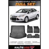 Ford Focus 3 Sedan Bagaj Havuzu+4.5d Havuzlu Paspas Seti 2014 Model - Siyah