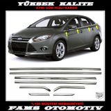 Ford Focus 3 Sedan Paslanmaz Krom Cam Çıta 8 Pcs 2011-2018 Arası