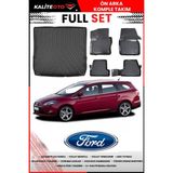 Ford Focus 3 Station Vagon 2014 Model 4d Bagaj ve Pro Serisi Havuzlu Paspas Takımı - Siyah