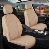 Ford Focus 3 Uyumlu Lüks Deri Oto Koltuk Kılıfı Ön/arka 5li Set Original Bej
