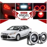 Ford Focus 3 Uyumlu, Universal Mercekli Led Angel Sis Farı, 76mm Kırmızı Renk