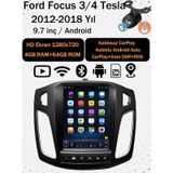Ford Focus 3/4 2012-2018 Uyumlu 9.7 İnç Tesla Tarzı Ekran 4gb Ram 64gb Rom Android 14 Multimedya Kablosuz Carplay Navigasyon 9.7''