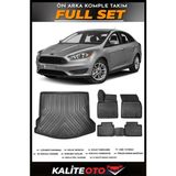 Ford Focus 3,5 Sedan Bagaj Havuzu+4.5d Havuzlu Paspas Seti 2018 Model - Siyah