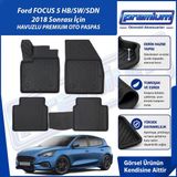 Ford Focus 4 - 5 Paspas Araca Özel Hb 2018 Sonrası Derin Havuzlu Premium Oto Paspas - Siyah