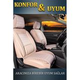 Ford Focus 4 Deri Oto Koltuk Kılıfı Ön Arka Set Plus Serisi Bej Scr