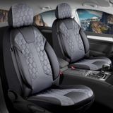 ford Focus 4 Lüx Deri Detaylı Oto Koltuk Kılıfı Ön Arka Takım Cyrus Füme