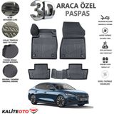 Ford Focus 5 Sedan 2024 Model Tam Uyumlu Kokusuz 3D Havuzlu Paspas - Siyah
