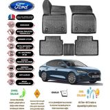 Ford Focus 5 Station Vagon 2023 Model 4d Araca Özel Havuzlu Kokusuz Paspas Takımı - Siyah
