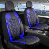 ford Focus 5 Uyumlu Deri Oto Koltuk Kılıfı Ön/arka 5li Set (Nova) Siyah-Mavi - Siyah - Mavi