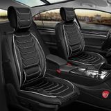 Ford Focus Active Stil Uyumlu Lüx Deri Oto Koltuk Kılıfı Ön Arka Takım Set Antalya SİYAH BEYAZ