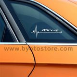 Ford Focus Için Kalp Atışı Ritim Oto Sticker (2 Adet)