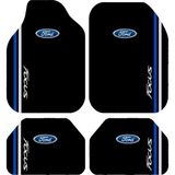 Ford Focus Logolu Mavi-Beyaz Çizgili Dekoratif Oto Paspas Takımı, Universal, Kaymaz, Yıkanabilir - Renkli