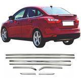Ford Focus Sedan 2011-2018 Arası Krom Cam Çıta 8 Prç P.çelik