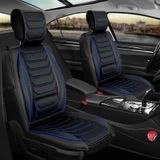Ford Focus ST Line Uyumlu Lüx Deri Oto Koltuk Kılıfı Ön Arka Takım Set Antalya SİYAH MAVİ