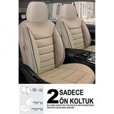 Ford Focus Titanium 1.0 Ecoboost 125 4 Kapı A/t 2017 Uyumlu Sadece Ön Iki Koltuk Deri Oto Kılıf Siyah - Bej