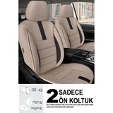 Ford Focus Titanium 1.0 Ecoboost 125 4 Kapı A/t 2017 Uyumlu Sadece Ön Iki Koltuk Tay Tüyü Oto Kılıf Bej