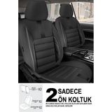 Ford Focus Titanium 1.0 Ecoboost 125 5 Kapı A/t 2016 Uyumlu Sadece Ön Iki Koltuk Tay Tüyü Oto Kılıf Siyah