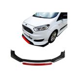 Ford İle Uyumlu Courier Ön Tampon Altı Lip 4 Parça Kırmızı