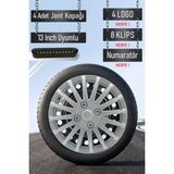 Ford Jant Kapağı Seti 4 Adet 13" Inç Gri ( Tourneo Transit Connect Courier Focus Fiesta Fusion ) G003 - 13 inç