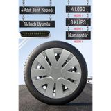 Ford Jant Kapağı Seti 4 Adet 14" Inç Gri ( Tourneo Transit Connect Courier Focus Fiesta Fusion ) G013 - 14 inç