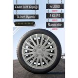 Ford Jant Kapağı Seti 4 Adet 14" Inç Gri ( Tourneo Transit Connect Courier Focus Fiesta Fusion ) G015 - 14 inç