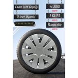 Ford Jant Kapağı Seti 4 Adet 15" Inç Gri ( Tourneo Transit Connect Courier Focus Fiesta Fusion ) G043 - 15 inç