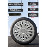 Ford Jant Kapağı Seti 4 Adet 15" Inç Gri ( Tourneo Transit Connect Courier Focus Fiesta Fusion ) G044 - 15 inç