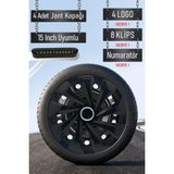 Ford Jant Kapağı Seti 4 Adet 15" Inç Piano Black ( Tourneo Transit Connect Courier Focus Fiesta Fusion ) S025 - Siyah - 15 inç