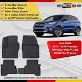 Ford Kuga Paspas Araca Özel 2013 - 2019 Derin Havuzlu Paspas Bosse North Serisi - Siyah