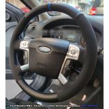 Ford Mondeo 2011 Araca Uyumlu Direksiyon Kılıfı (Karbon Alcantra Yüzüklü Model)