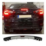 Ford Mondeo MK4 Difüzör Arka Tampon Eki 4 Egzoz Çıkışlı Gri