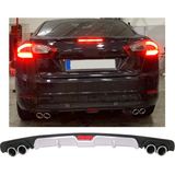 Ford Mondeo Uyumlu Body Kit Difüzör 4 Çıkış Gri Yuvarlak